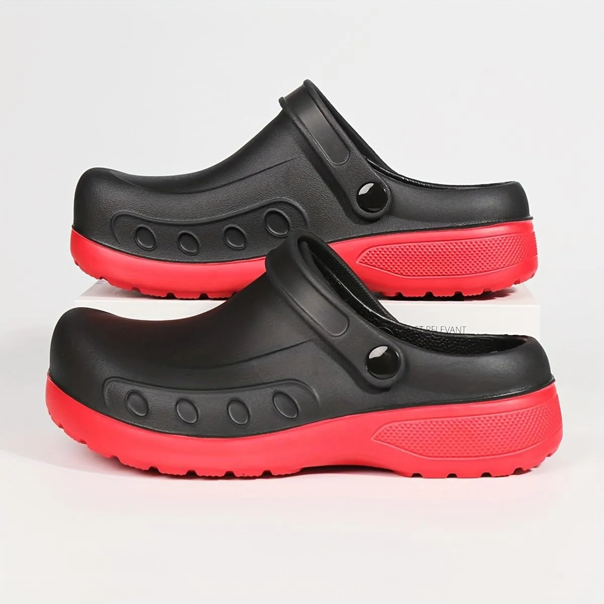 [ Waterproof Chef Shoes] Slip On Waterproof & Oil Proof Hollow Out Chef Shoes, Comfy Non Slip Casual Safety Clogs