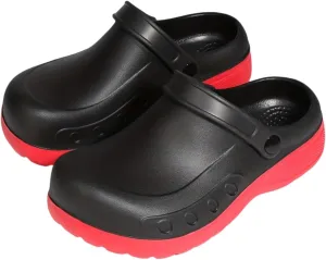[ Waterproof Chef Shoes] Slip On Waterproof & Oil Proof Hollow Out Chef Shoes, Comfy Non Slip Casual Safety Clogs