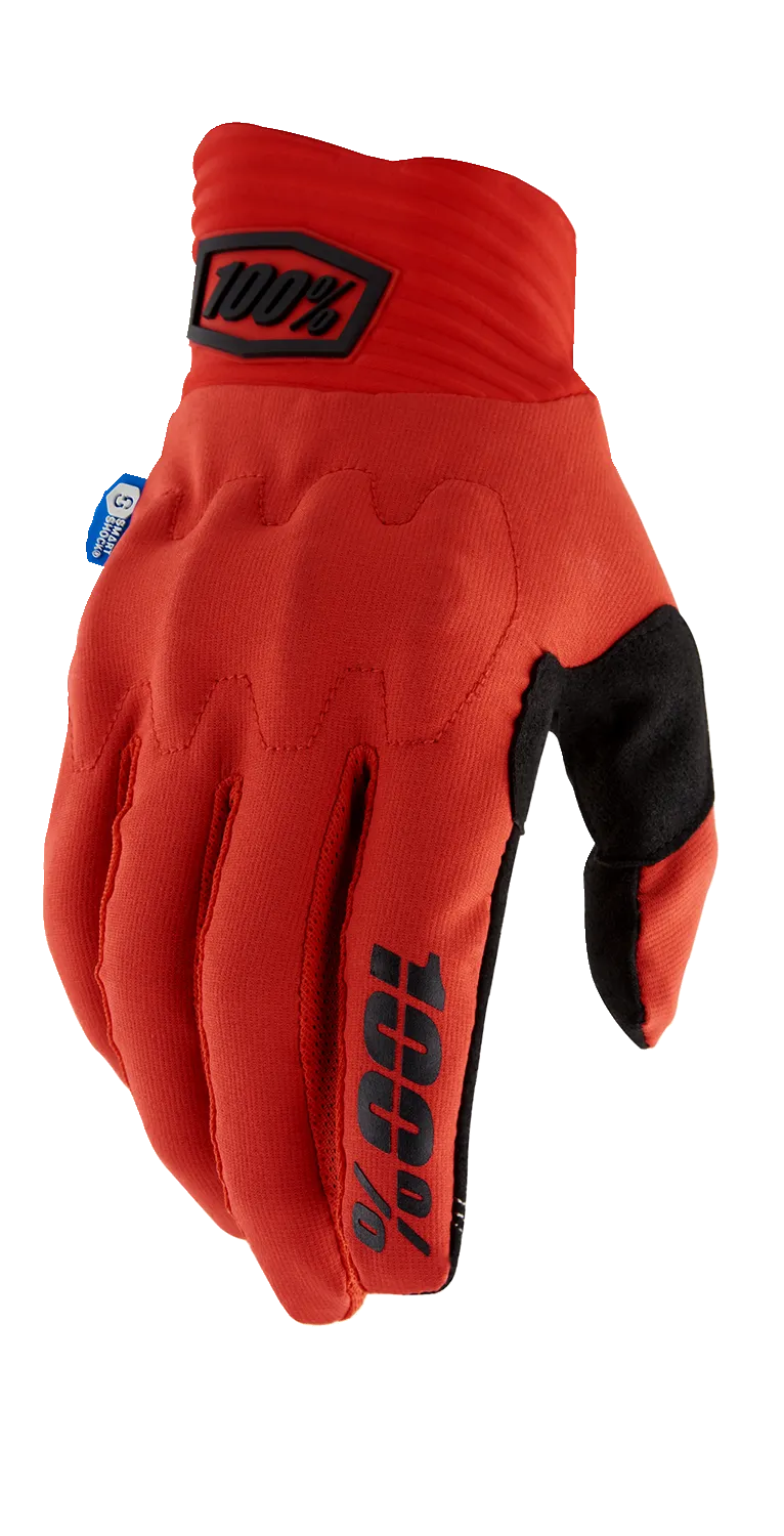 100% Cognito Smart Shock Gloves - Red - Large 10014-00047