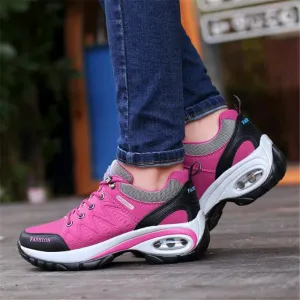 Autumn Winter Female Work Shoes Sneakers Women Outdoor Non-slip Wear-resistant Travel Shoes Casual Air Cushion Shoes Cotton Shoe