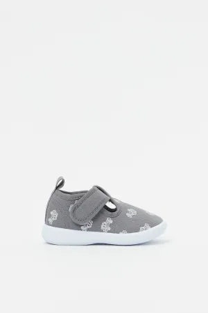 Baby Boys Grey Jeep Trim Pump Baby Boys Grey Jeep Trim Pump