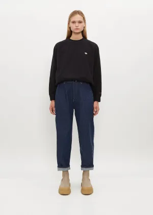 Cotton Twill Easy Pants — Indigo