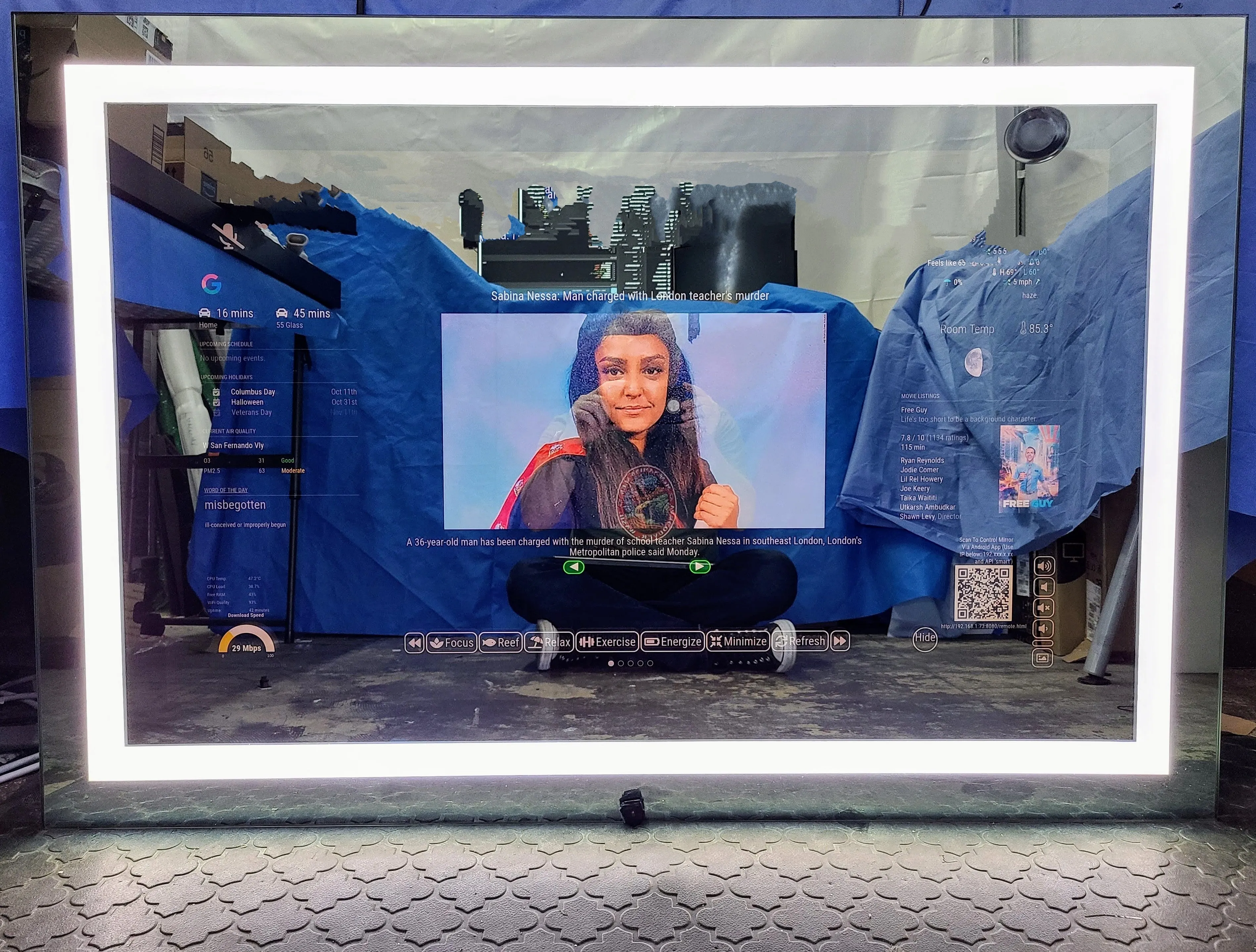 Customize Your Frameless Google Assistant Smart Vanity Mirror - Choose Your Display and Mirror Size
