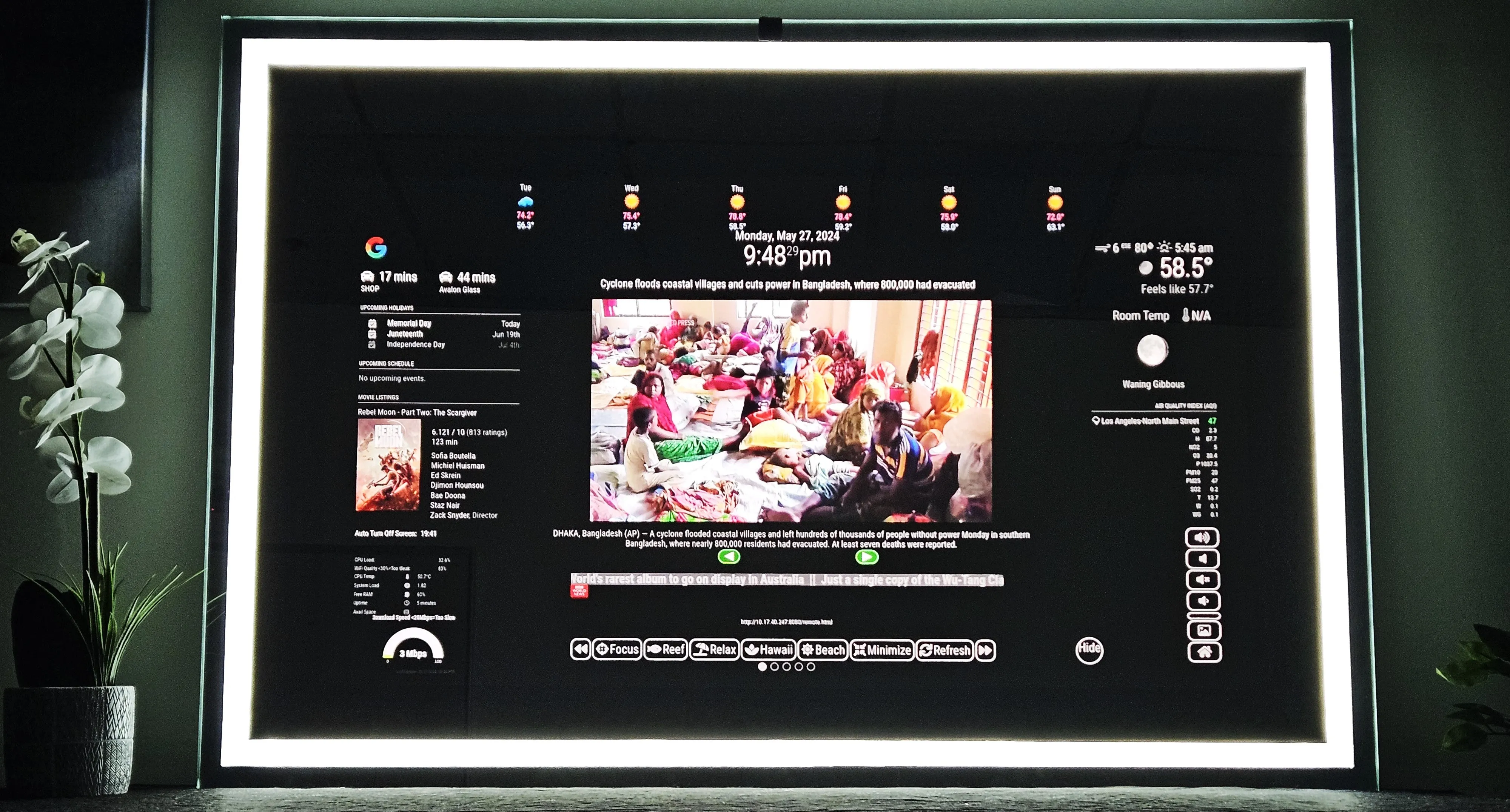 Customize Your Frameless Google Assistant Smart Vanity Mirror - Choose Your Display and Mirror Size