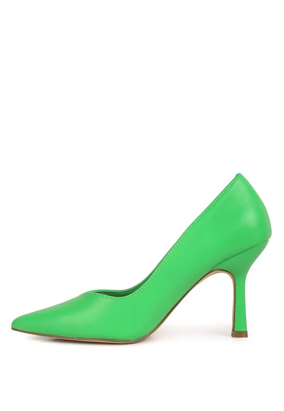Cyndi 80's Pointed Toe Stiletto Kitten Heel Pumps | Rag Company