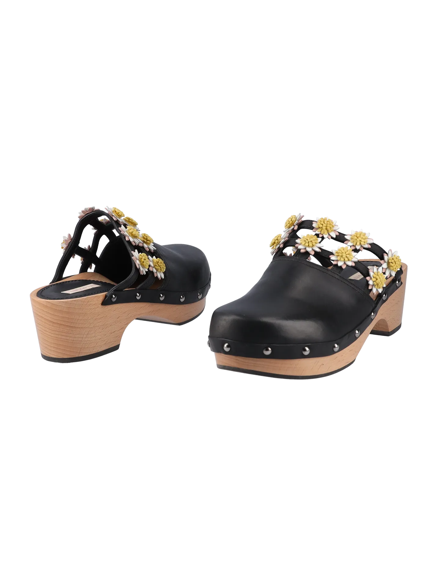 daisy leather clogs