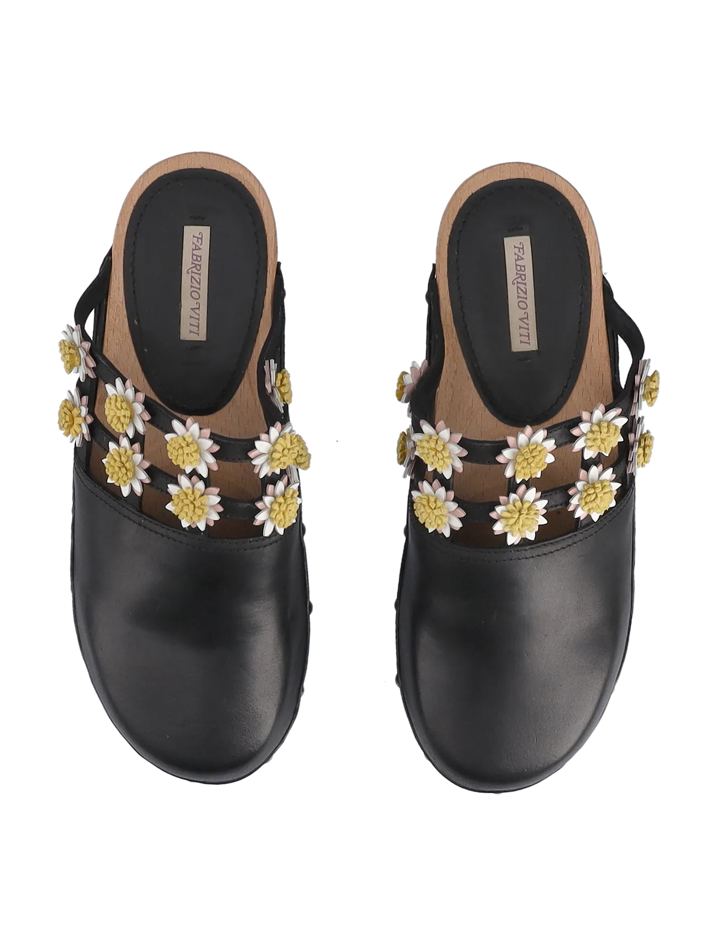 daisy leather clogs