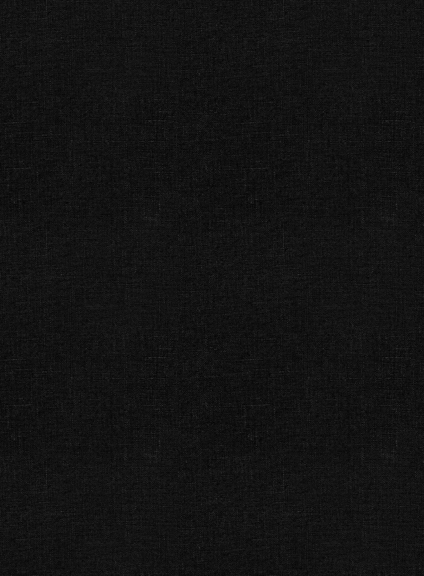 Easy Pants Pure Black Linen