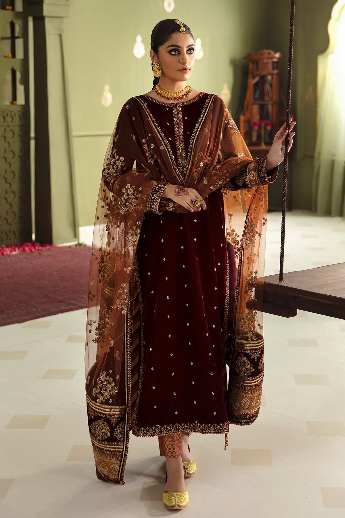 EMBROIDERED VELVET UF-466