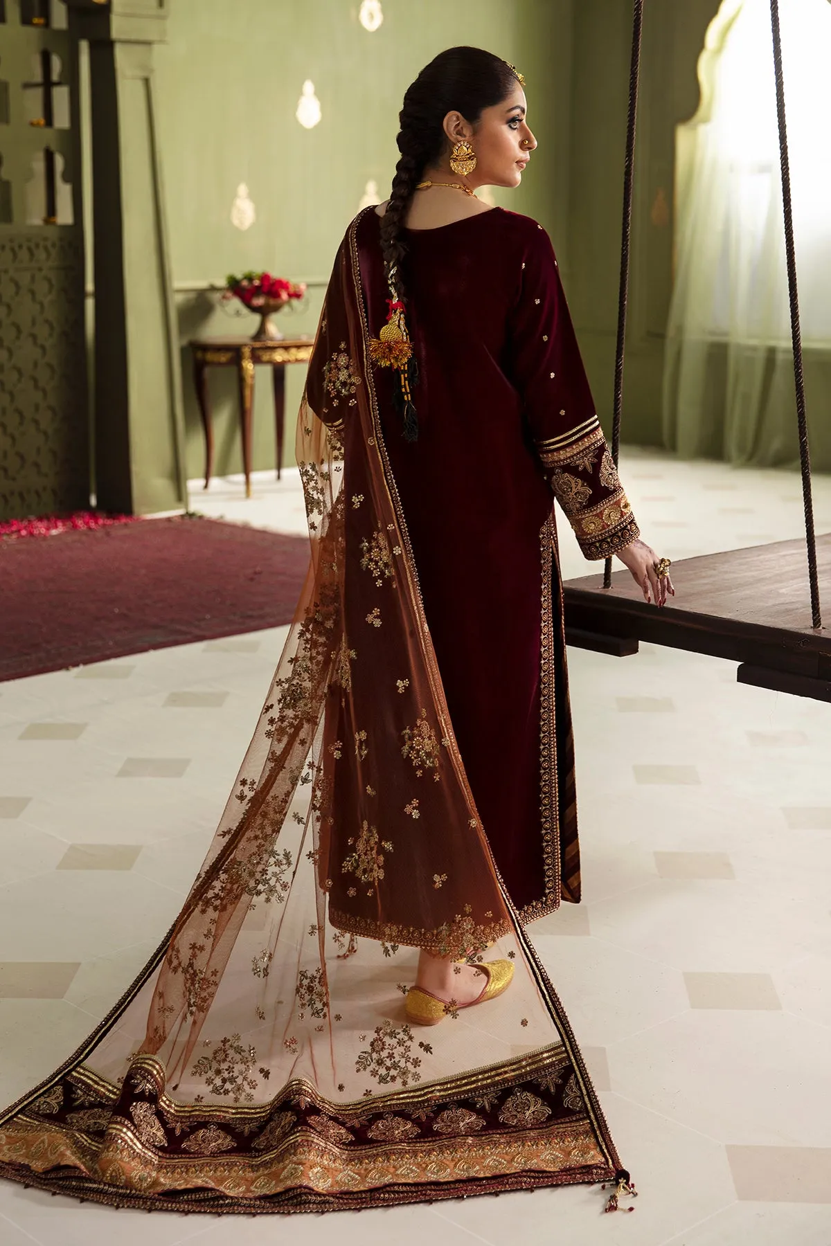 EMBROIDERED VELVET UF-466