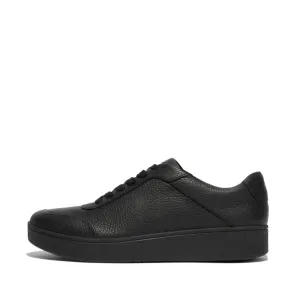 FitFlop Rally Tumbled-Leather Sneakers Black