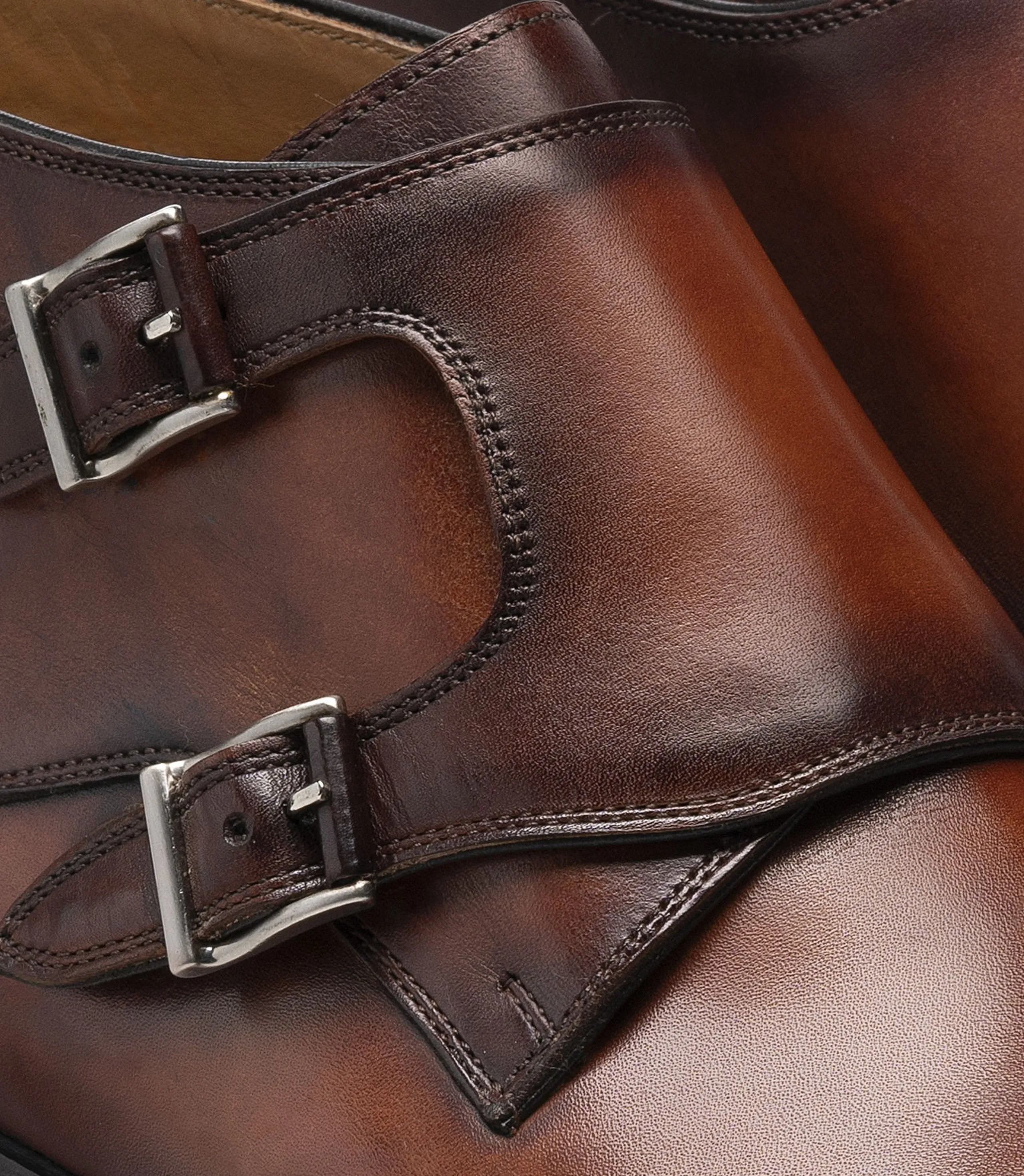 Flat Feet Shoes - Brown Leather Chambery Monk Strap Boots with Arch Support