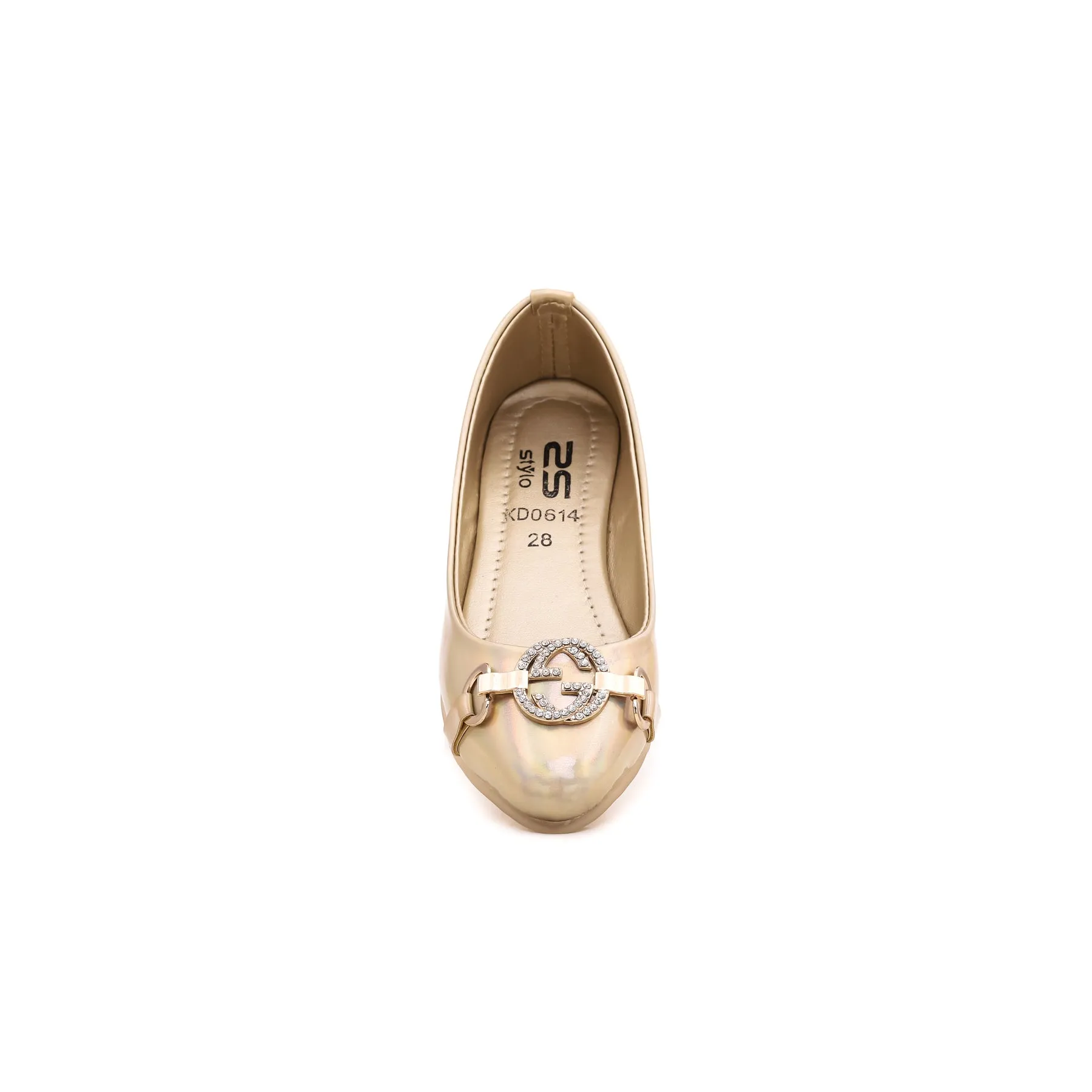 Girls Golden Formal Pumps KD0614