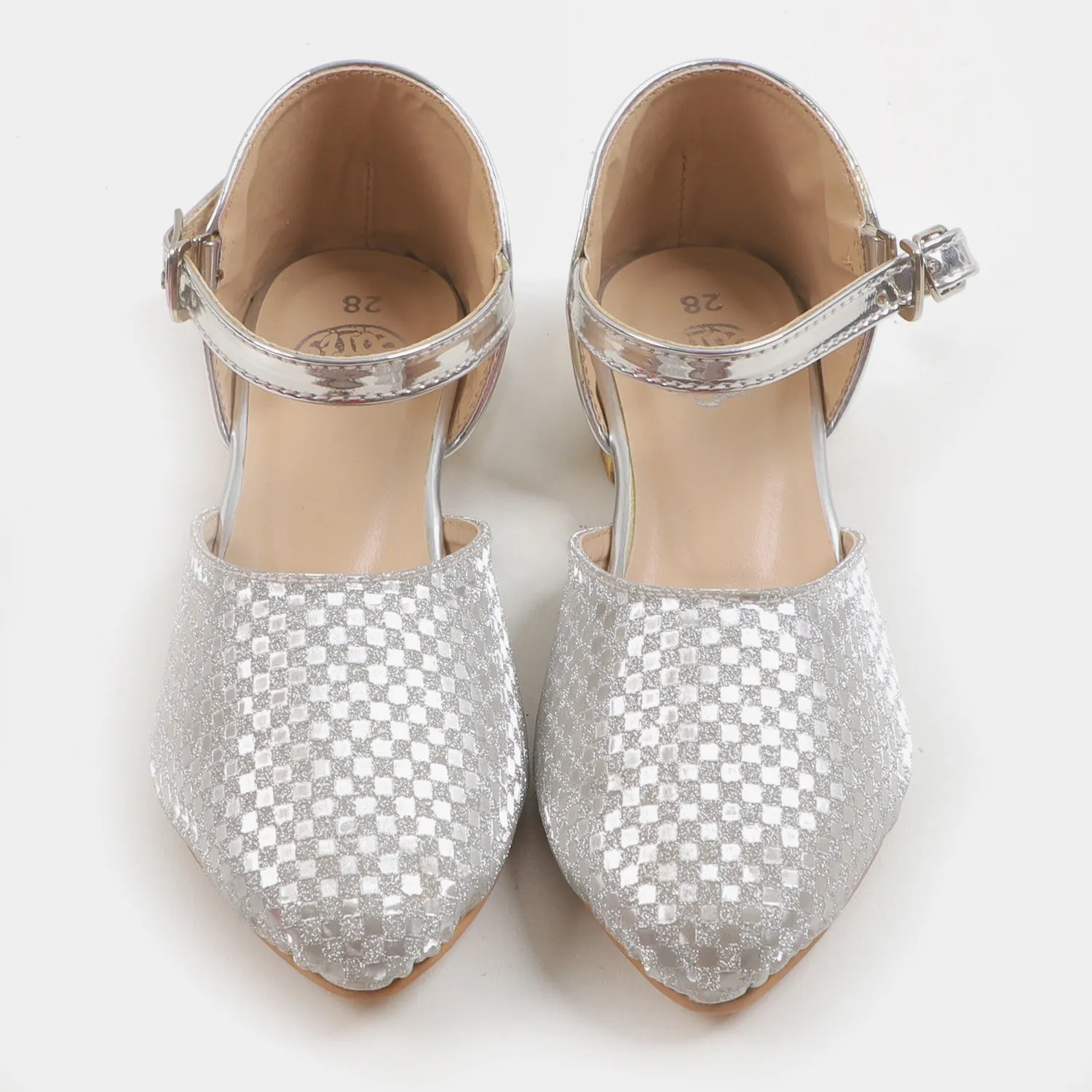 Girls Pumps 456-7 - Silver