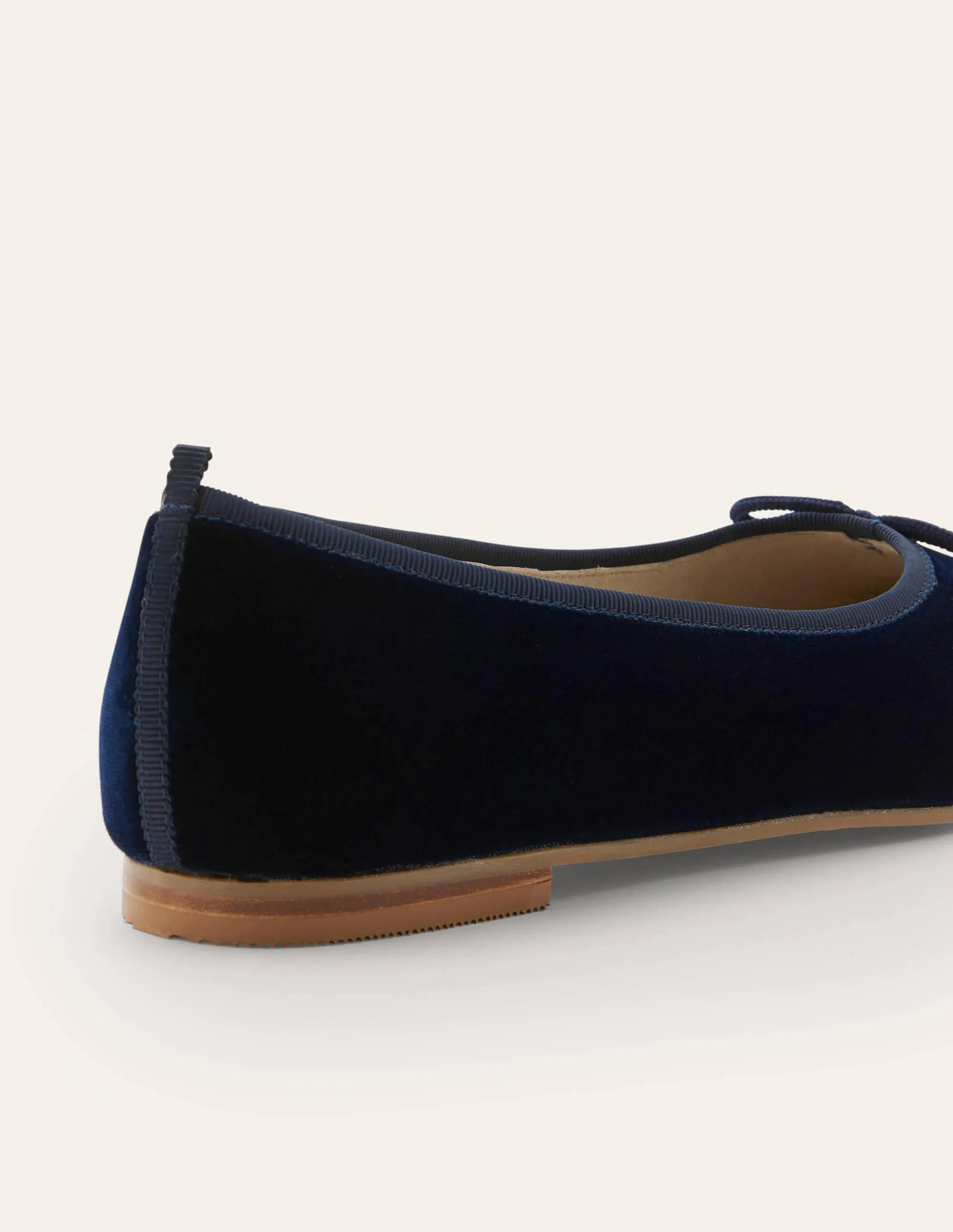 High Cut Ballerinas-Navy Velvet