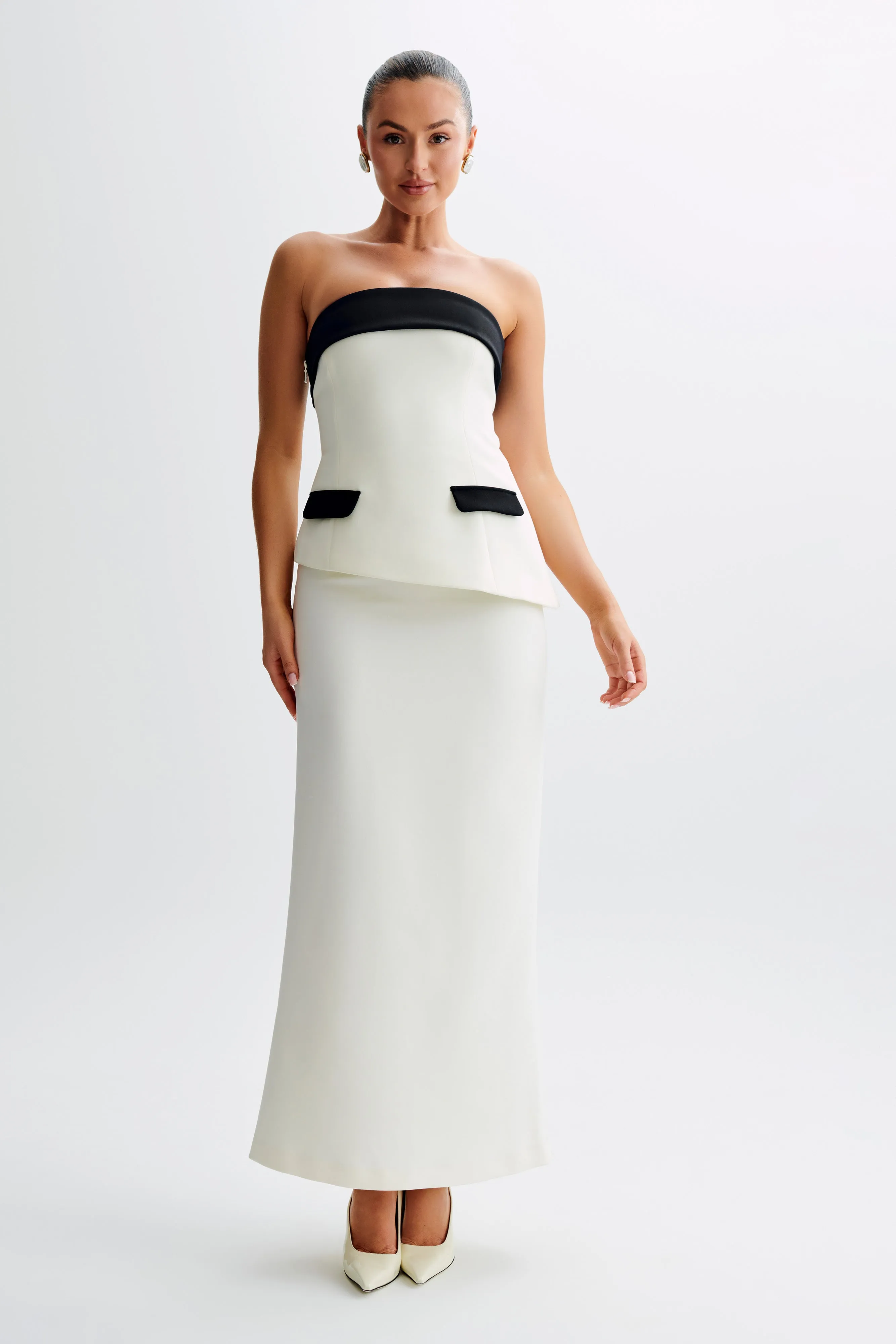 Micah Suiting Maxi Skirt - White