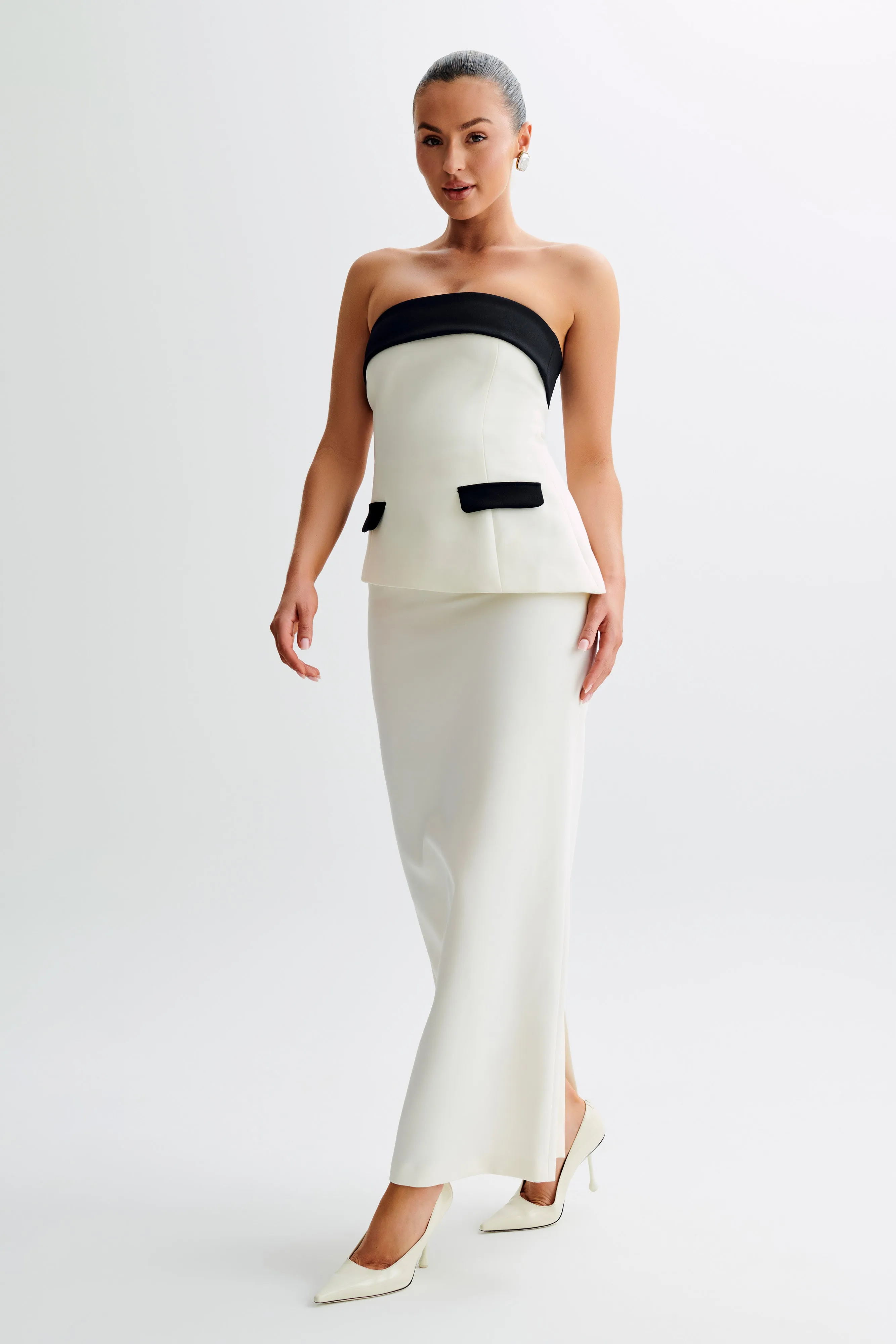 Micah Suiting Maxi Skirt - White