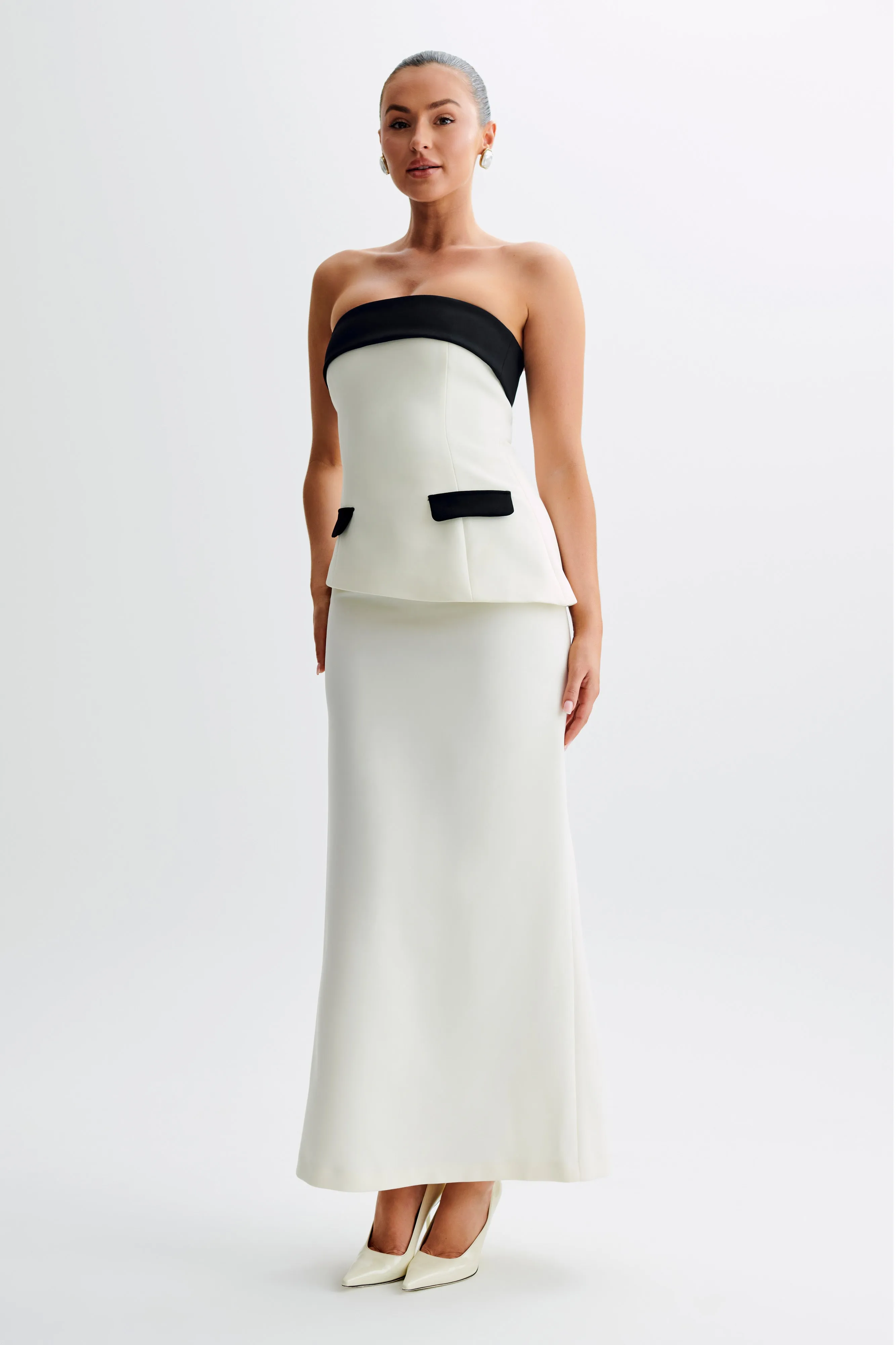 Micah Suiting Maxi Skirt - White