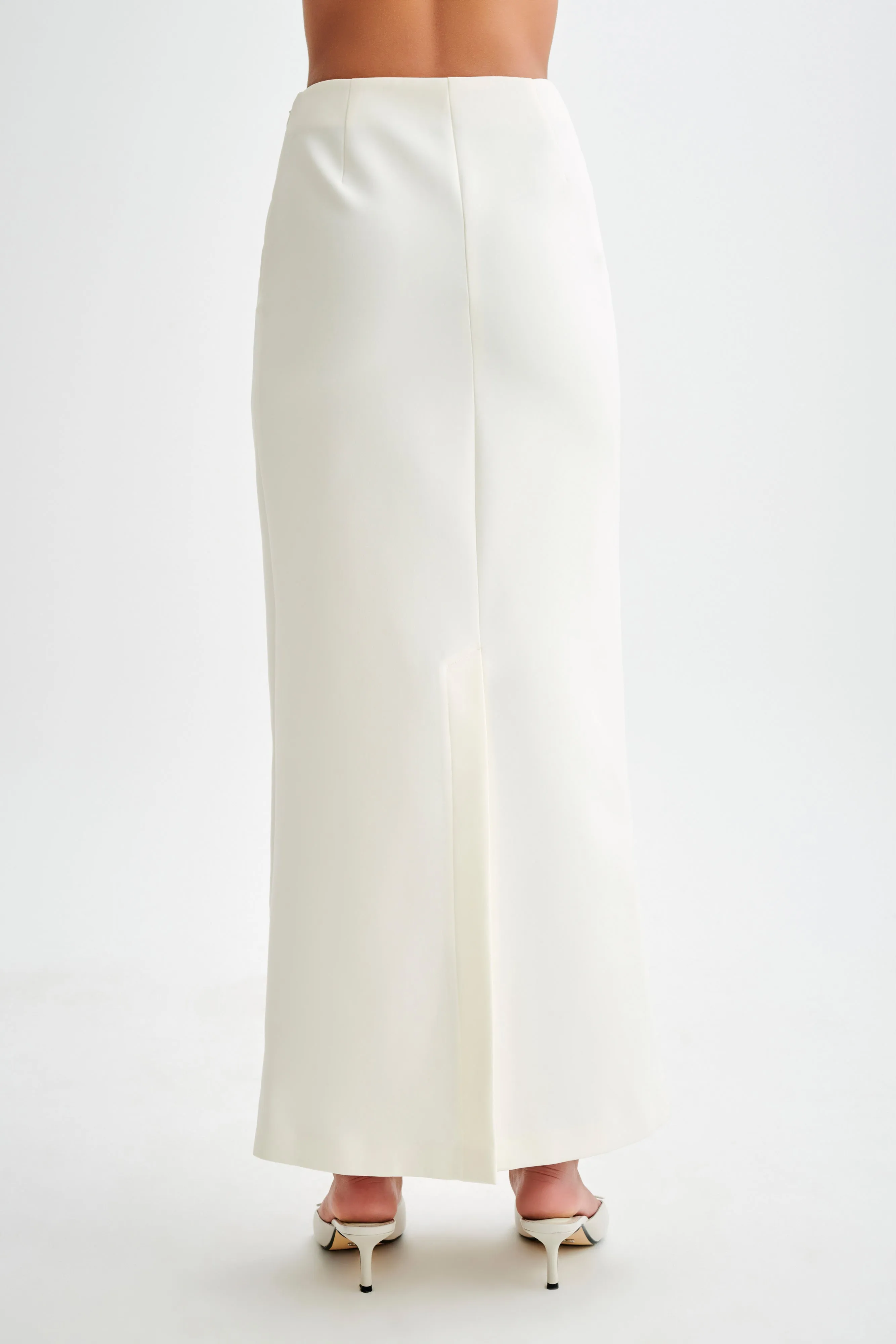 Micah Suiting Maxi Skirt - White