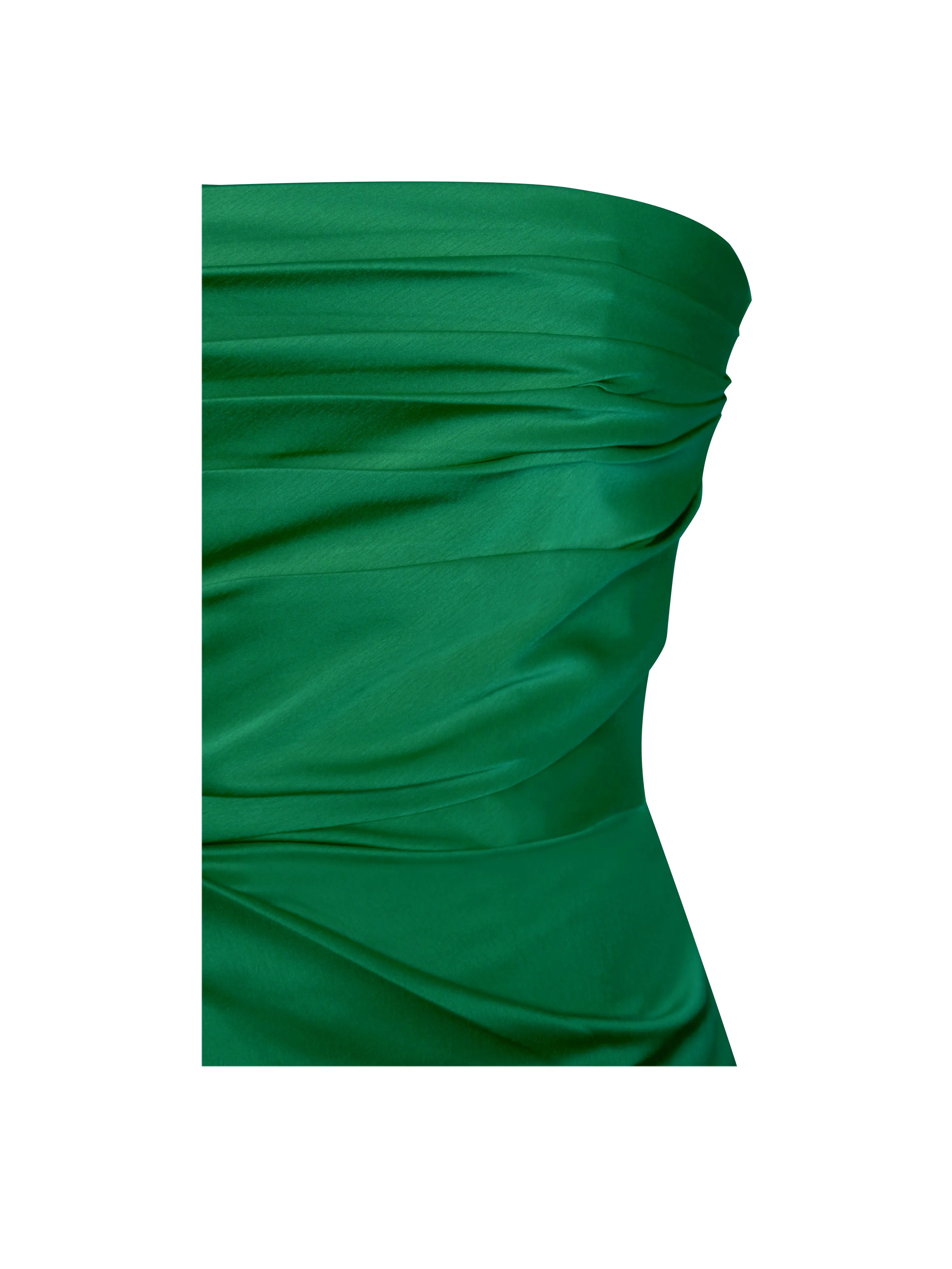 Perrin Emerald Green Feather Graceful Dress High Slit Gown