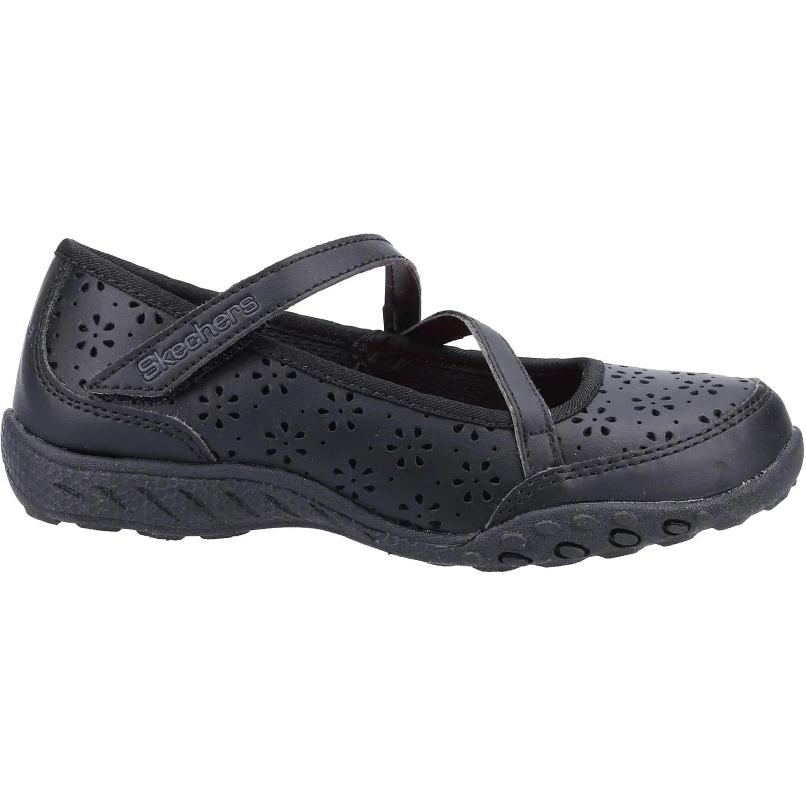 Skechers Breathe-Easy Playground Poppies School Shoes