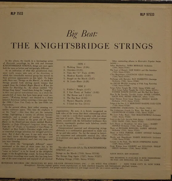 The Knightsbridge Strings - Big Beat - Very Good Plus (VG )