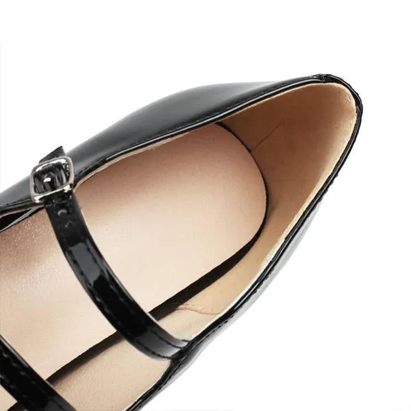 Women's Fashionable Gold Double Buckle Mary Jane 24143641S