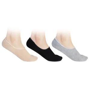 Women's Solid Terry Thumb Loafers Socks - Pack Of 3 Women's Solid Terry Thumb Loafers Socks - Pack Of 3