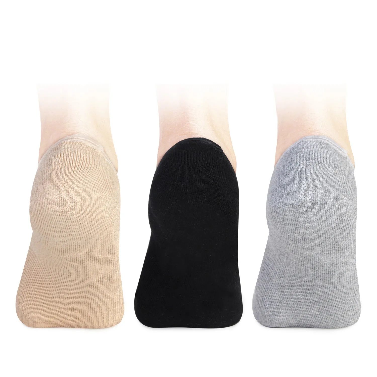 Women's Solid Terry Thumb Loafers Socks - Pack Of 3
