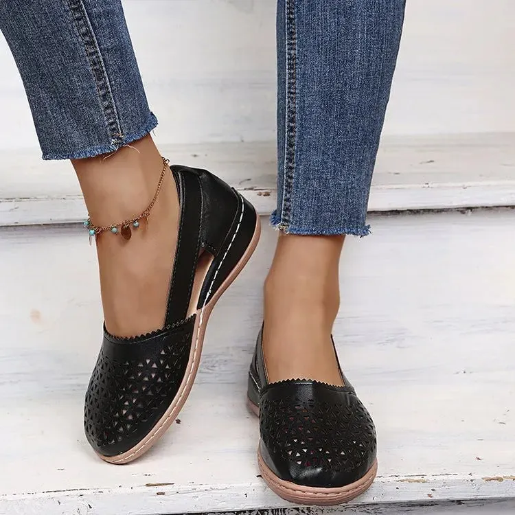 Women's Summer Flat Round Toe Sandals 2022 New Retro Button Sandals Comfy Mary Jane Comfortable Shoes for Women Plus Size 43