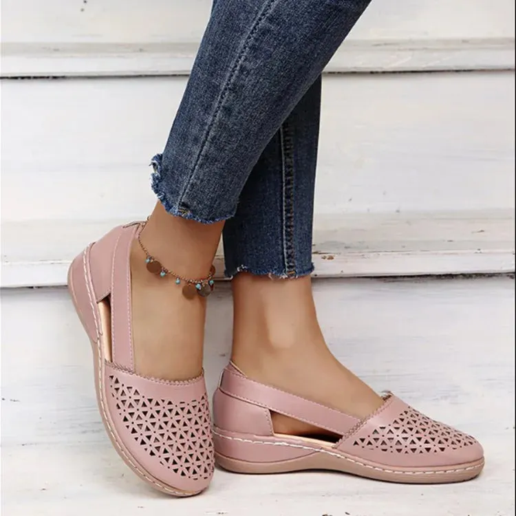Women's Summer Flat Round Toe Sandals 2022 New Retro Button Sandals Comfy Mary Jane Comfortable Shoes for Women Plus Size 43